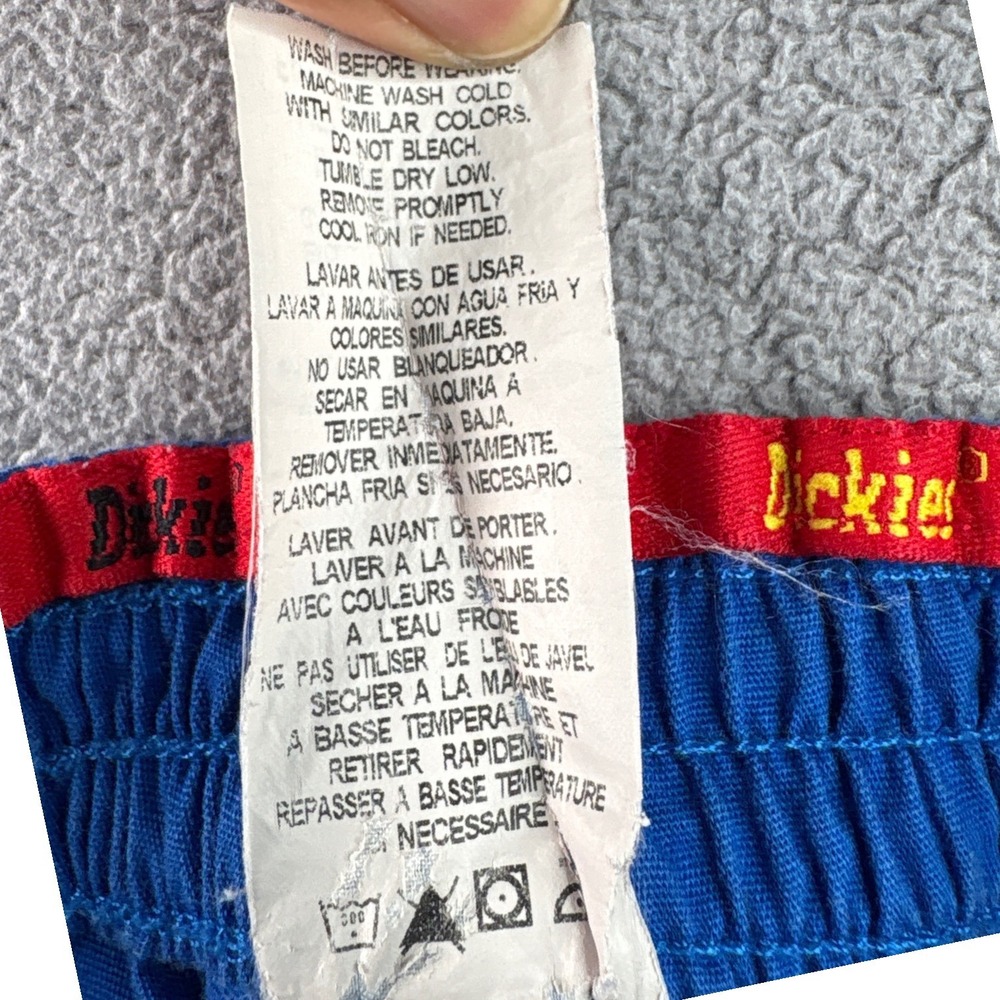 Dickies Royal Blue Cargo Scrub Pants Elastic Waist Straight Leg 86106 Small S - Picture 9 of 12